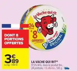 Carrefour La vache qui rit - 17,5% m.g. dans le produit fini offre