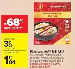 Carrefour Kong - plats cuisinés offre