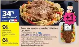 Carrefour Chef - boeuf aux oignons et nouilles chinoises offre