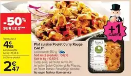 Carrefour Isali - plat cuisiné poulet curry rouge offre