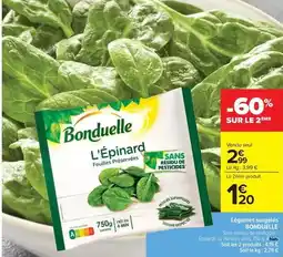 Carrefour Bonduelle - légumes surgelés offre