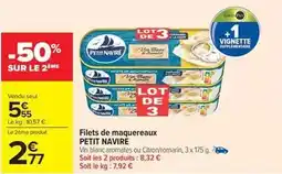 Carrefour Petit navire - filets de maquereaux offre