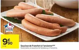 Carrefour Saucisse de francfort à l'ancienne offre