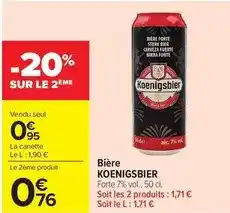 Carrefour Koenigsbier - bière offre