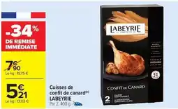 Carrefour Labeyrie - cuisses de confit de canard offre