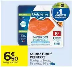 Carrefour Delpierre - saumon fumé offre