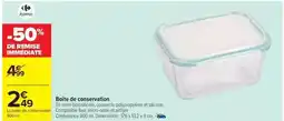 Carrefour Boîte de conservation offre