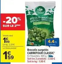 Carrefour Carrefour - brocolis surgelés offre