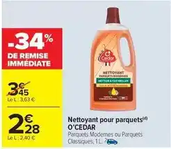 Carrefour Nettoyant pour parquets offre