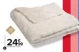 Carrefour Tex - le plaid 130 x 170 cm offre