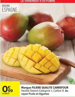 Carrefour Carrefour - mangue filiere qualite offre