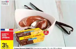 Carrefour Danette - crème déscan charoplat atunillolle 12 + 4 x 115 cl offre