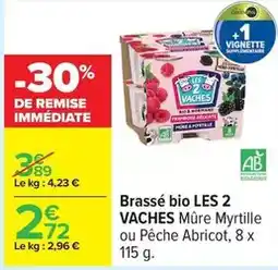 Carrefour Brassé bio les 2 offre