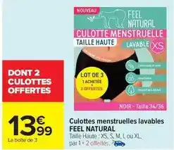 Carrefour Xs - culottes menstruelles lavables offre