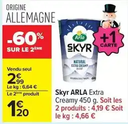 Carrefour Arla - skyr extra creamy offre