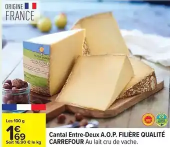 Carrefour Carrefour - cantal entre-deux a.o.p. filière qualité offre