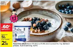 Carrefour Delta - yogurt grec offre