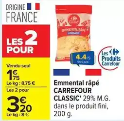 Carrefour Carrefour - emmental râpé offre