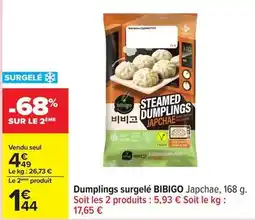 Carrefour Bibigo - dumplings surgelé offre