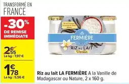 Carrefour Riz au lait offre
