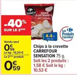 Carrefour Carrefour - chips à la crevette sensation offre