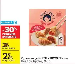 Carrefour Kelly loves - gyozas surgelés chicken, boeuf ou japchae offre