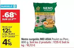 Carrefour Nems surgelés offre