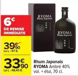 Carrefour Ryoma - rhum japonais offre