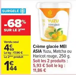 Carrefour Crème glacée mei offre