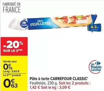 Carrefour Carrefour - pâte à tarte offre