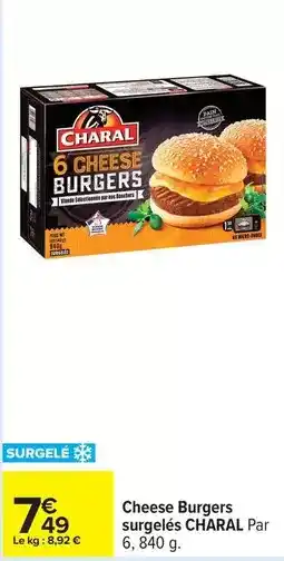 Carrefour Charal - cheese burgers surgeles offre