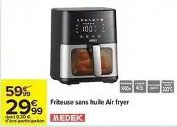 Carrefour Medek - friteuse sans huile air fryer offre