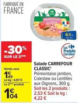 Carrefour Carrefour - salade classic offre