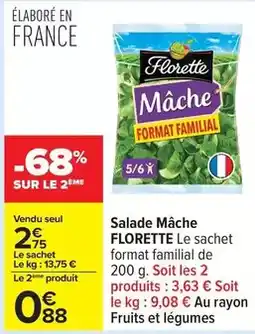 Carrefour Florette - salade mâche offre