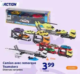 Action Camion avec remorque Teamsterz offre