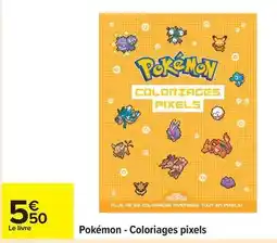 Carrefour Pokemon - coloriages pixels offre