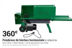 Espace emeraude Fendeuse de bûches horizontale 5t sfbl5t/n offre