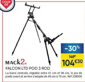 Pacific Pêche Falcon pod 3 rod offre