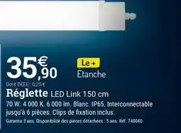 Espace emeraude Reglette led link offre