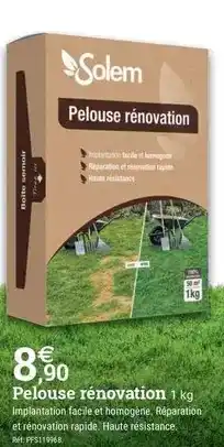 Espace emeraude Solem - pelouse rénovation offre