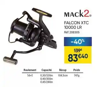 Pacific Pêche Falcon xtc 10000 lr offre