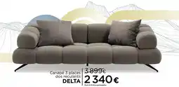 XXL Maison Delta - canape 3 places d'oréculants offre