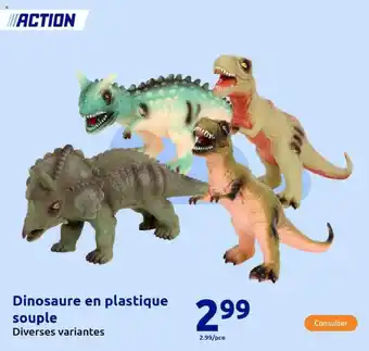 Action Dinosaure en plastique souple offre