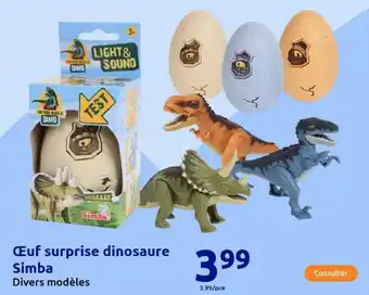 Action Œuf surprise dinosaure Simba offre