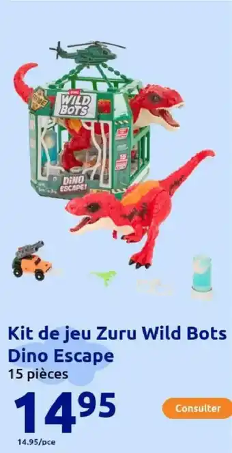 Action Kit de jeu Zuru Wild Bots Dino Escape offre