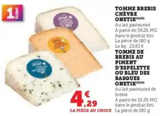U Express Tomme brebis chevre onetik offre