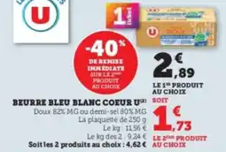 U Express Beurre bleu blanc coeur u offre