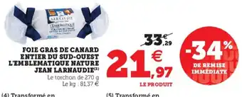 Super U Foie gras de canard entier du Sud-Ouest offre