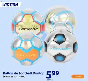 Action DUNLOP Ballon de football offre