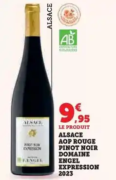 Hyper U Domaine engel expression - alsace aop rouge pinot noir 2023 offre